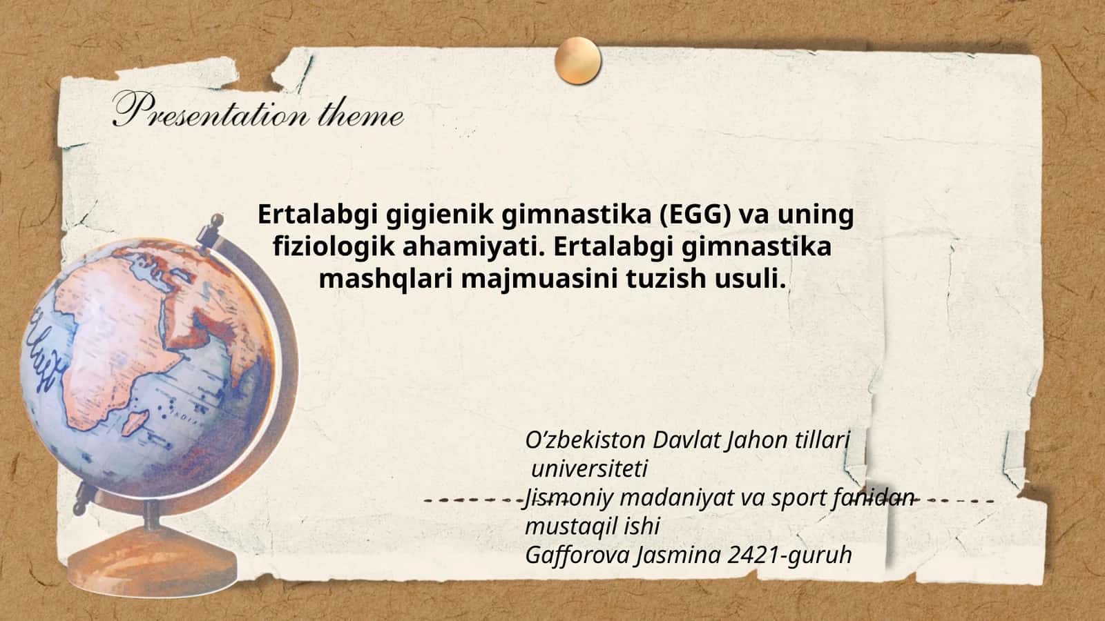 Ertalabgi gigienik gimnastika (EGG) va uning fiziologik ahamiyati 1