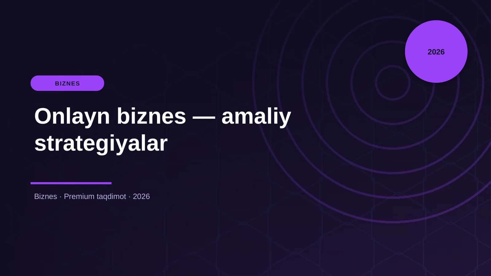 Onlayn biznes — amaliy strategiyalar 1