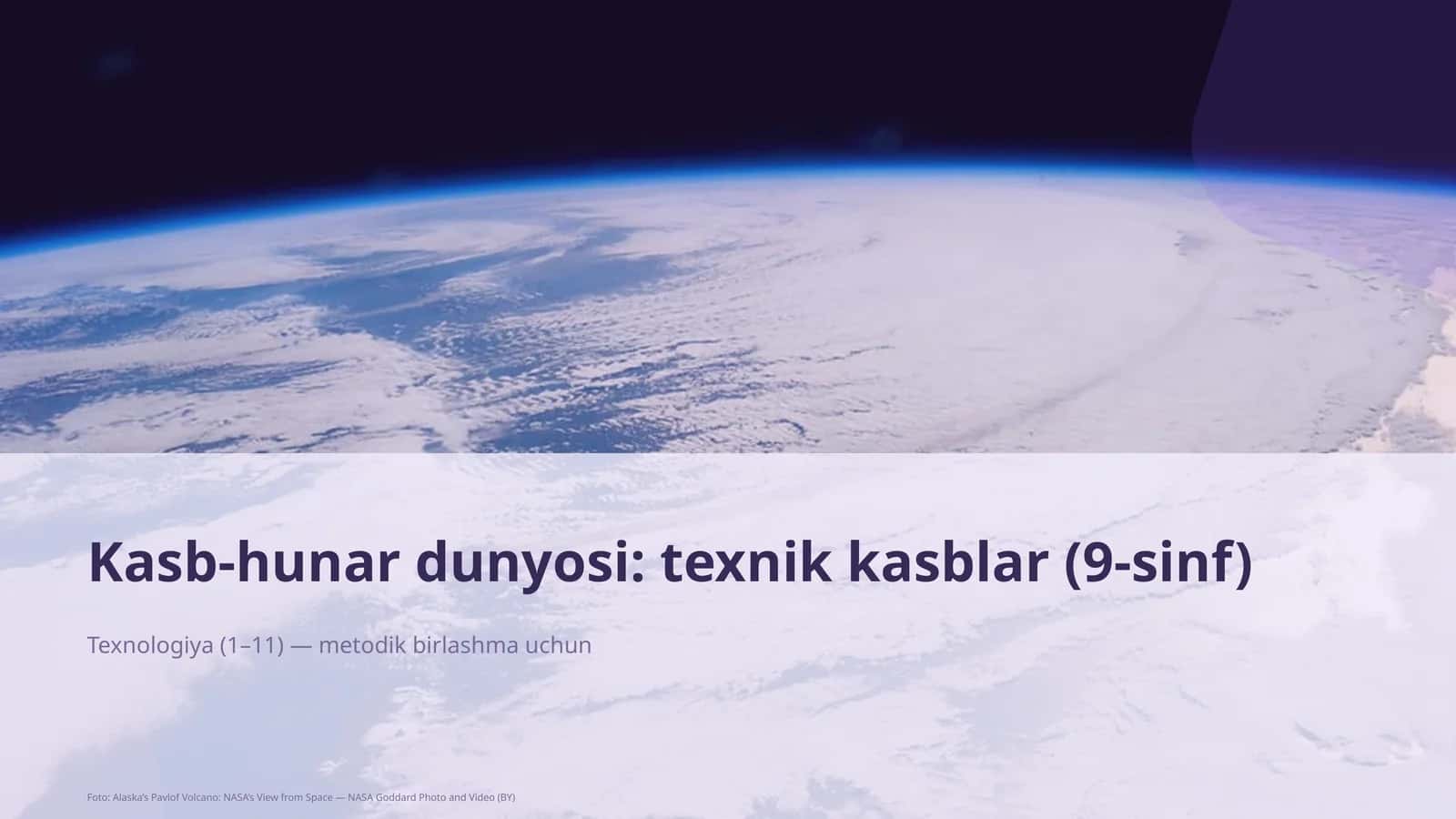 Kasb-hunar dunyosi: texnik kasblar (9-sinf) 1
