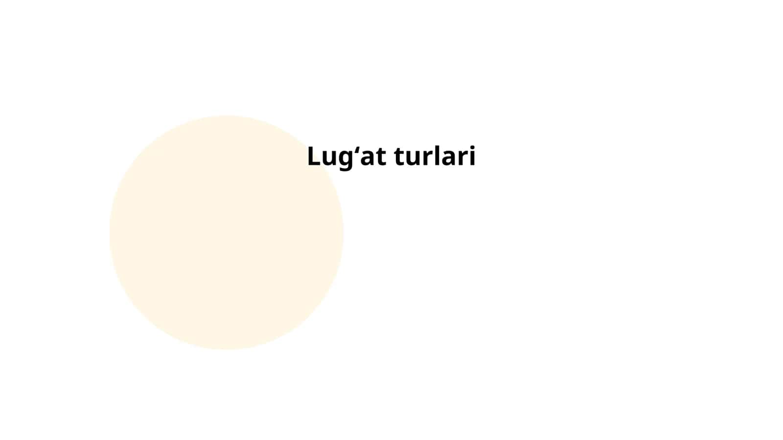 Lugʻat turlari 1