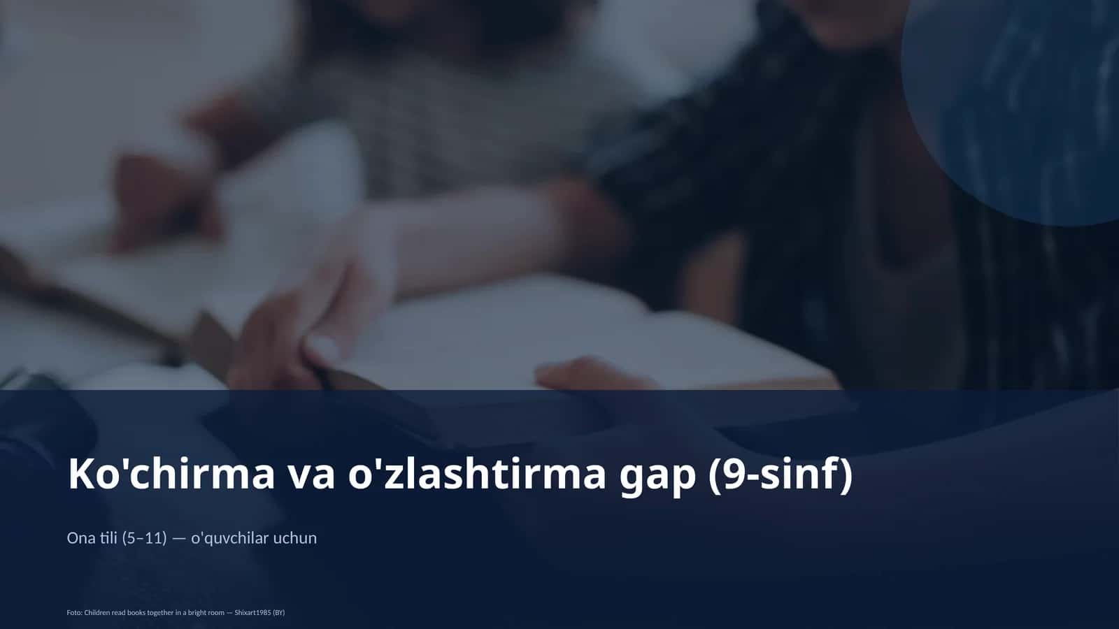 Ko'chirma va o'zlashtirma gap (9-sinf) 1