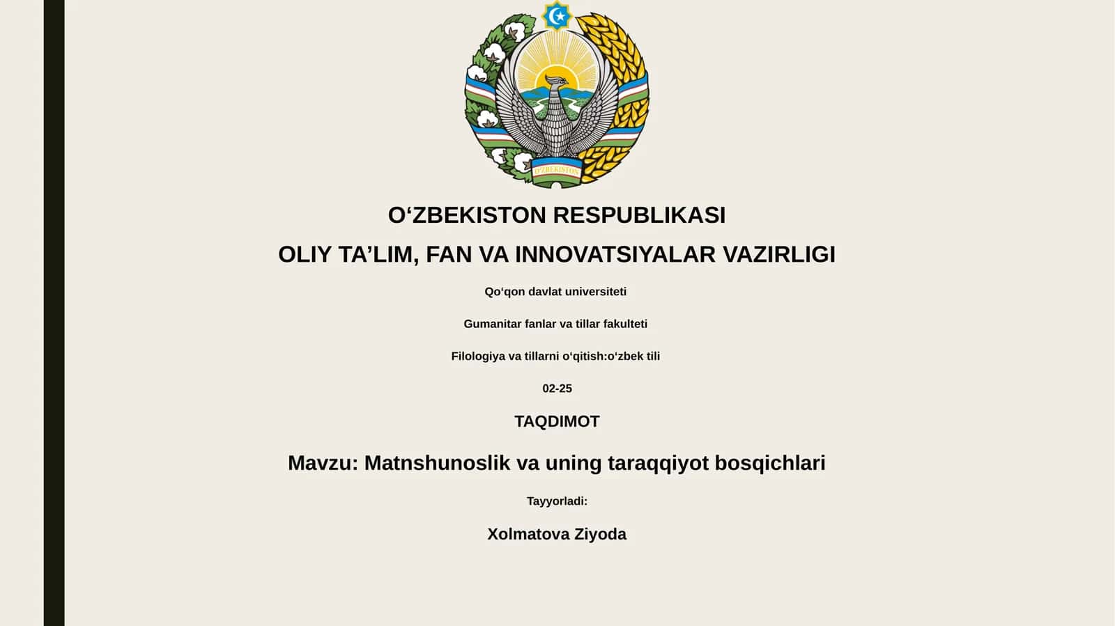 Matnshunoslik va uning taraqqiyot bosqichlari 1