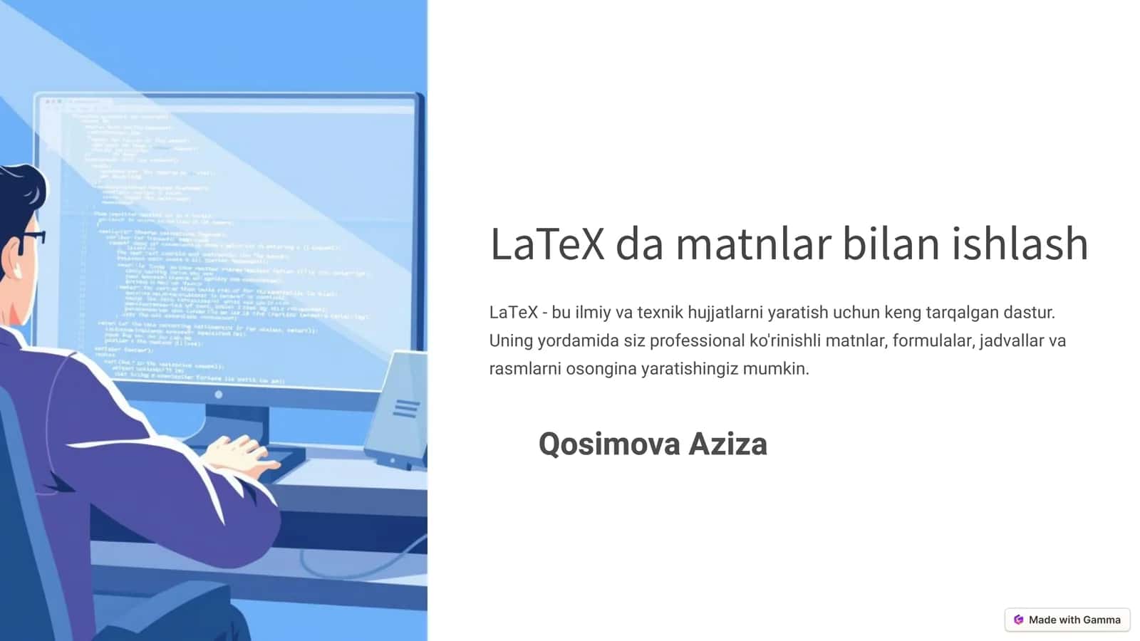 LaTeX damatnlarbilanishlash 1