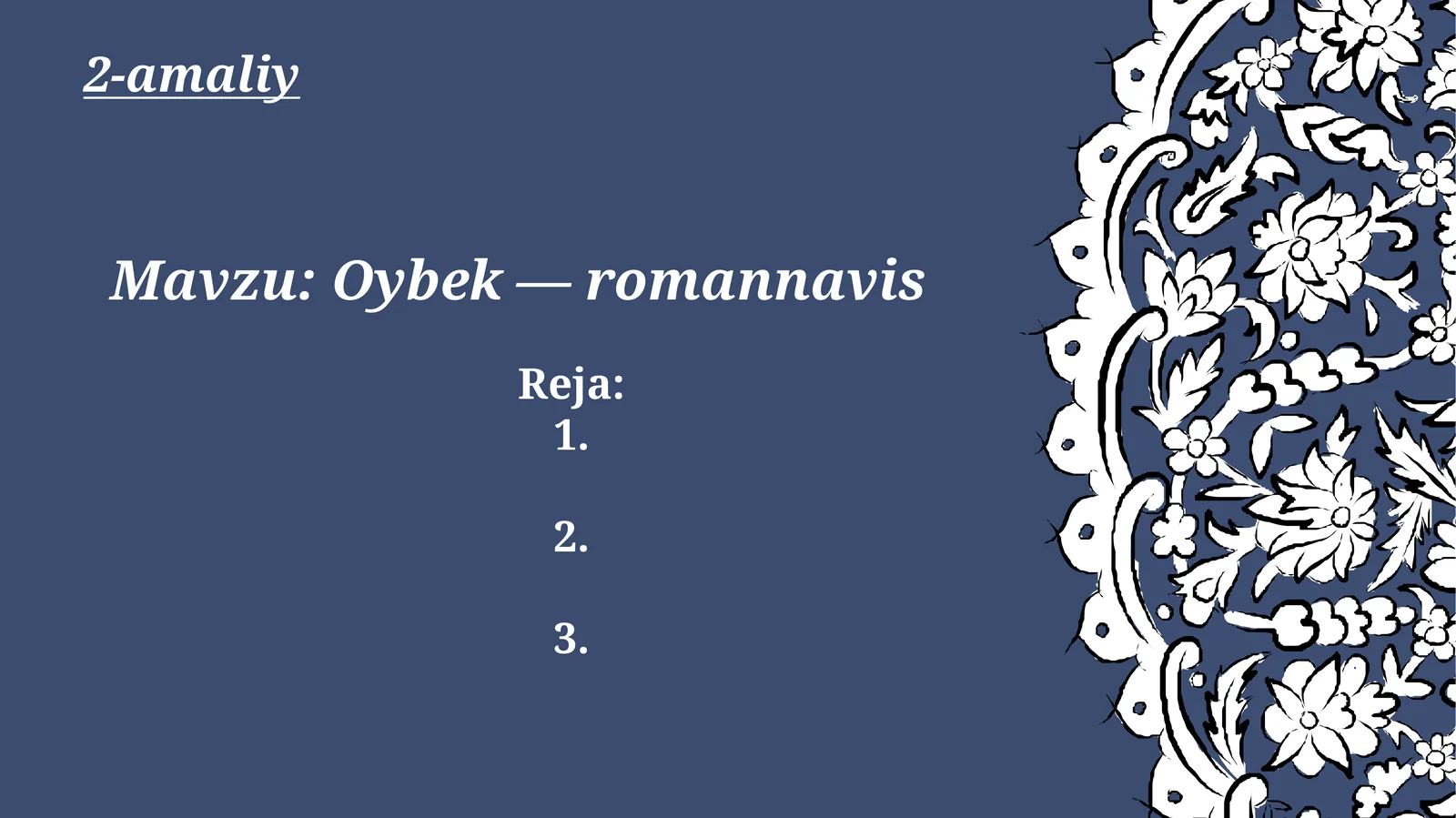 Oybek—romannavis 1