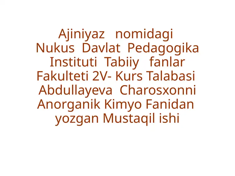 VIII guruh elementlari 1