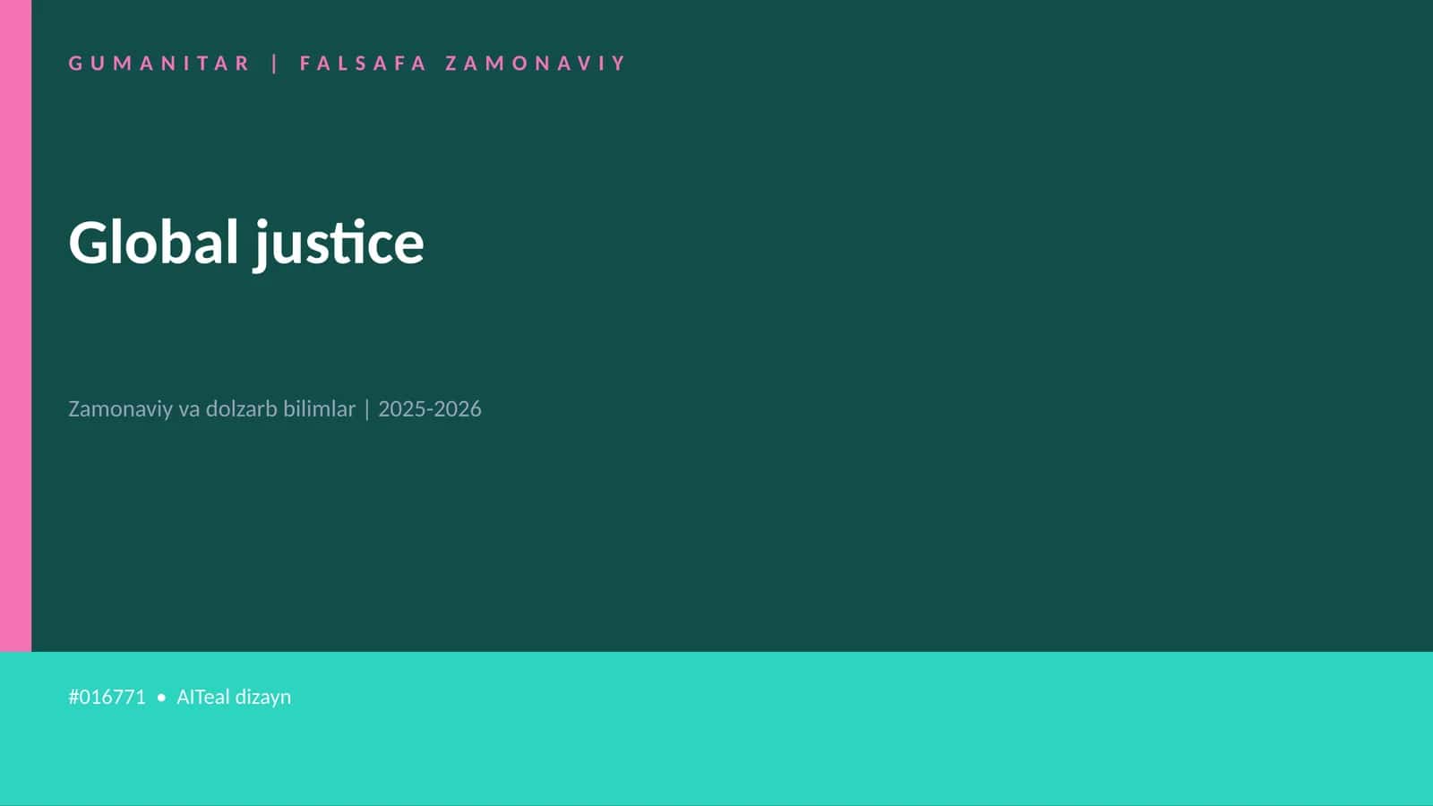 Global justice 1