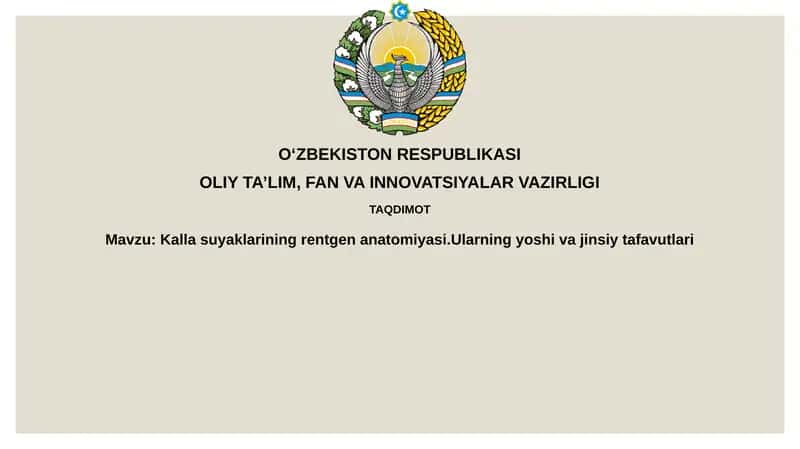 Kallasuyaklarining rentgenanatomiyasi 1
