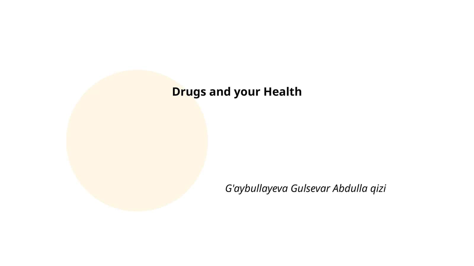 Drugs and your Health 1