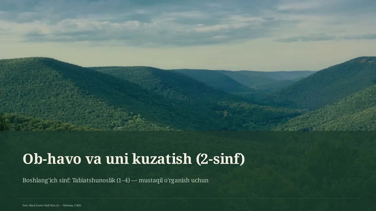 Ob-havo va uni kuzatish (2-sinf) 1