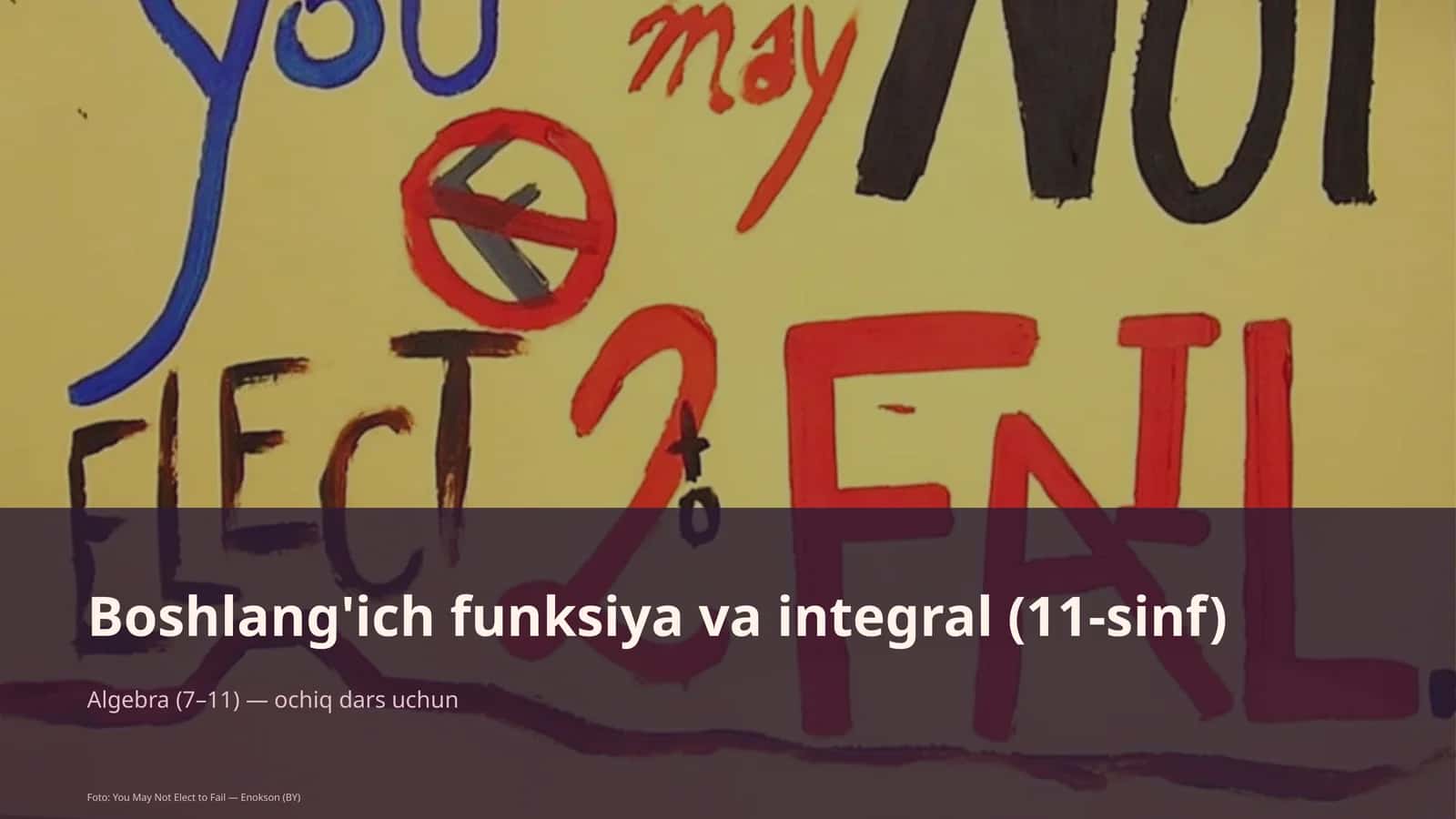 Boshlang'ich funksiya va integral (11-sinf) 3