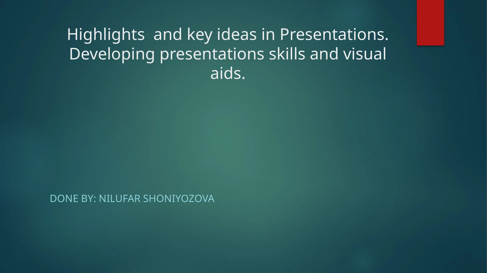 Presentations 1