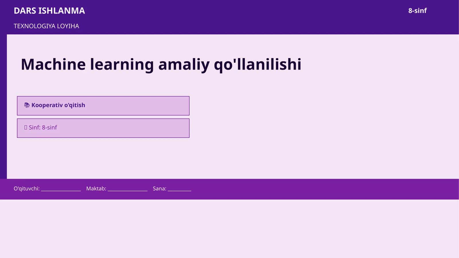 TEXNOLOGIYA LOYIHA 1