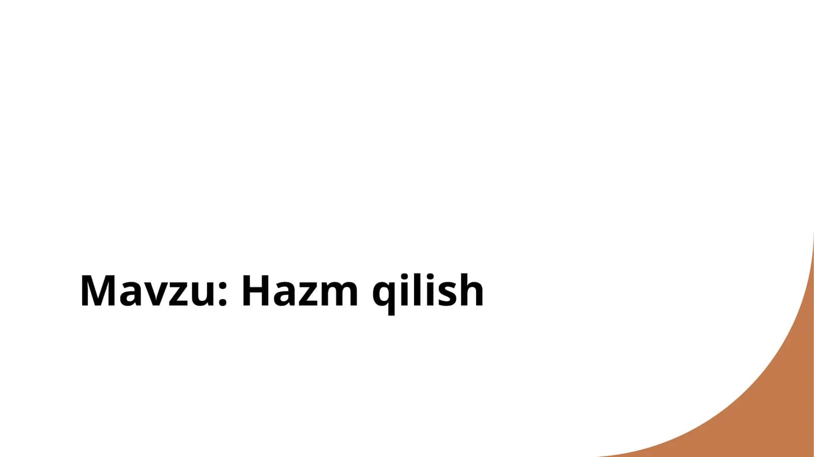 Hazm  qilish 1
