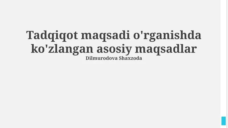 Tadqiqot Maqsadlari: Ta'rif va Ahamiyat 1