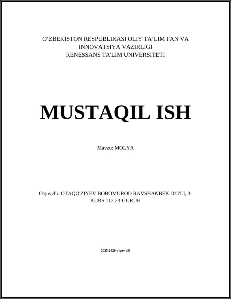 MOLYA 1