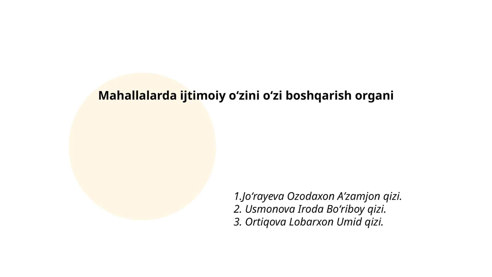 Mahallalarda ijtimoiy oʻzini oʻzi boshqarish organi 1