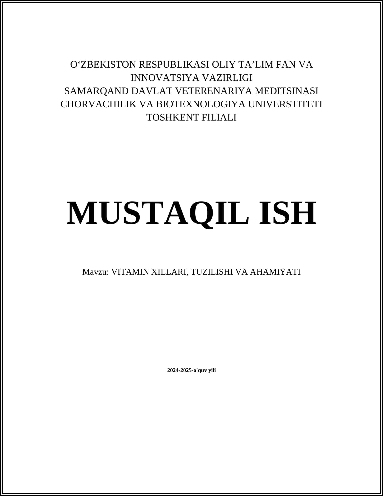 Vitamin Xillari, Tuzilishi va Ahmiyat 1