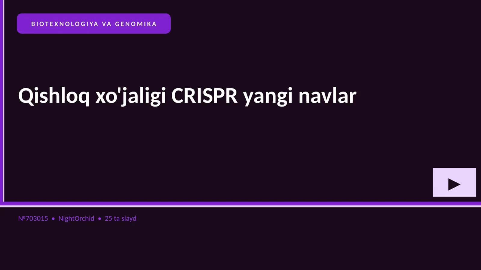Qishloq xo'jaligi CRISPR yangi navlar 1