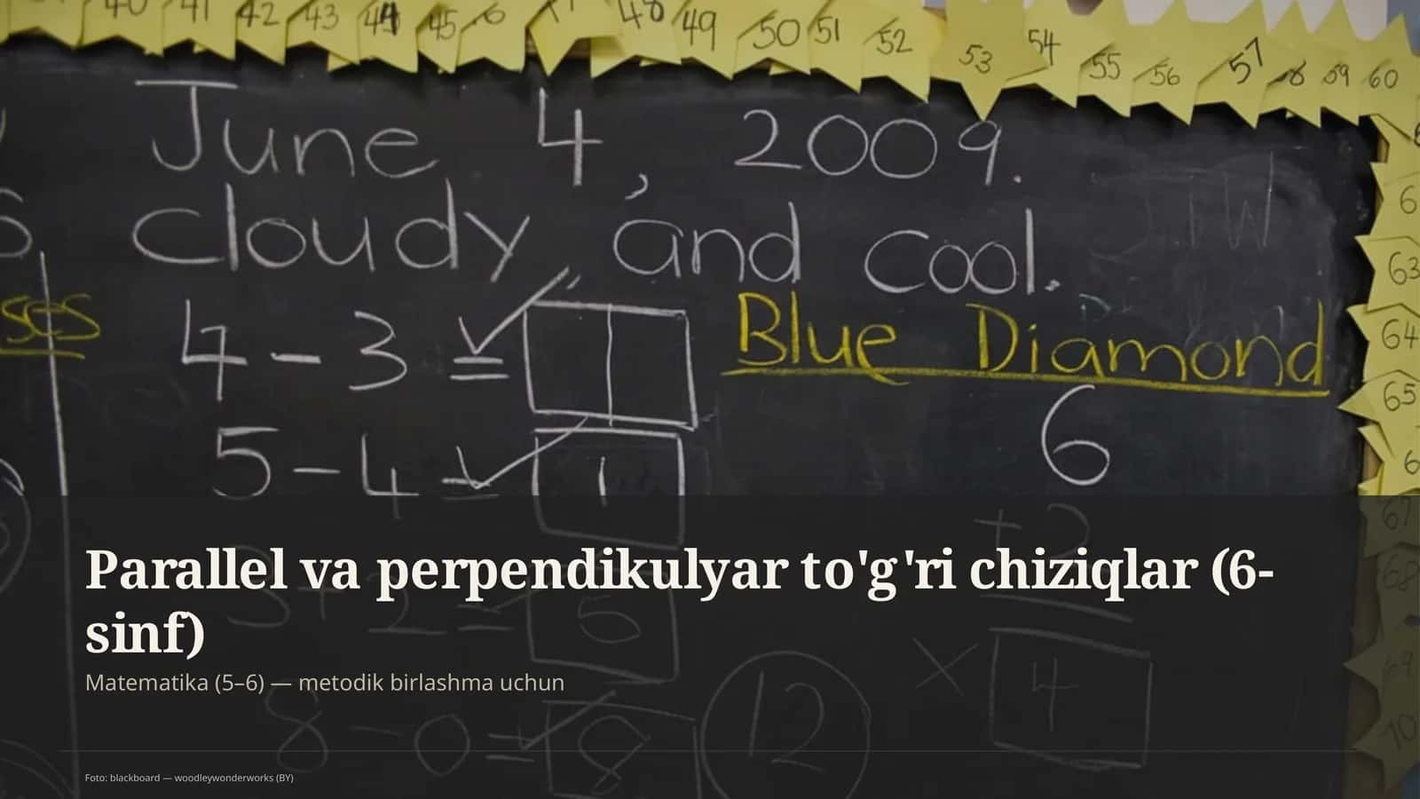 Parallel va perpendikulyar to'g'ri chiziqlar (6-sinf) 1