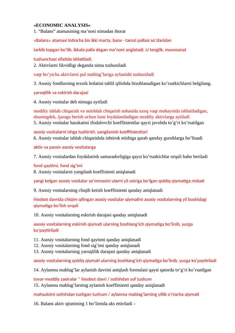 ECONOMIC ANALYSIS 1