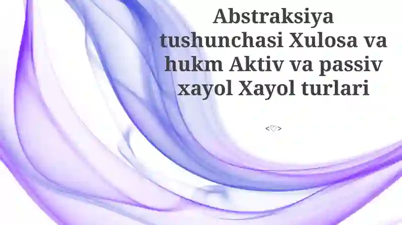 Xayol turlari