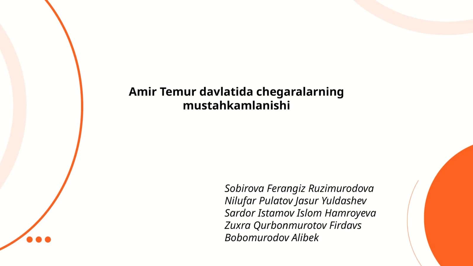 Amir Temur davlatida chegaralarning mustahkamlanishi 1