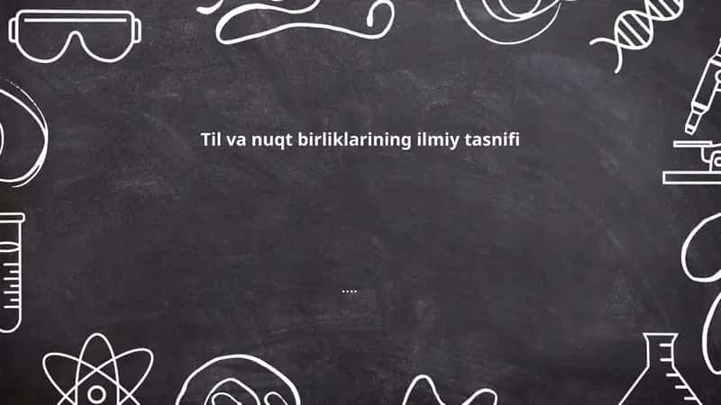 Til va nuqt birliklarining ilmiy tasnifi: taʼrif va nazariy asoslar 1