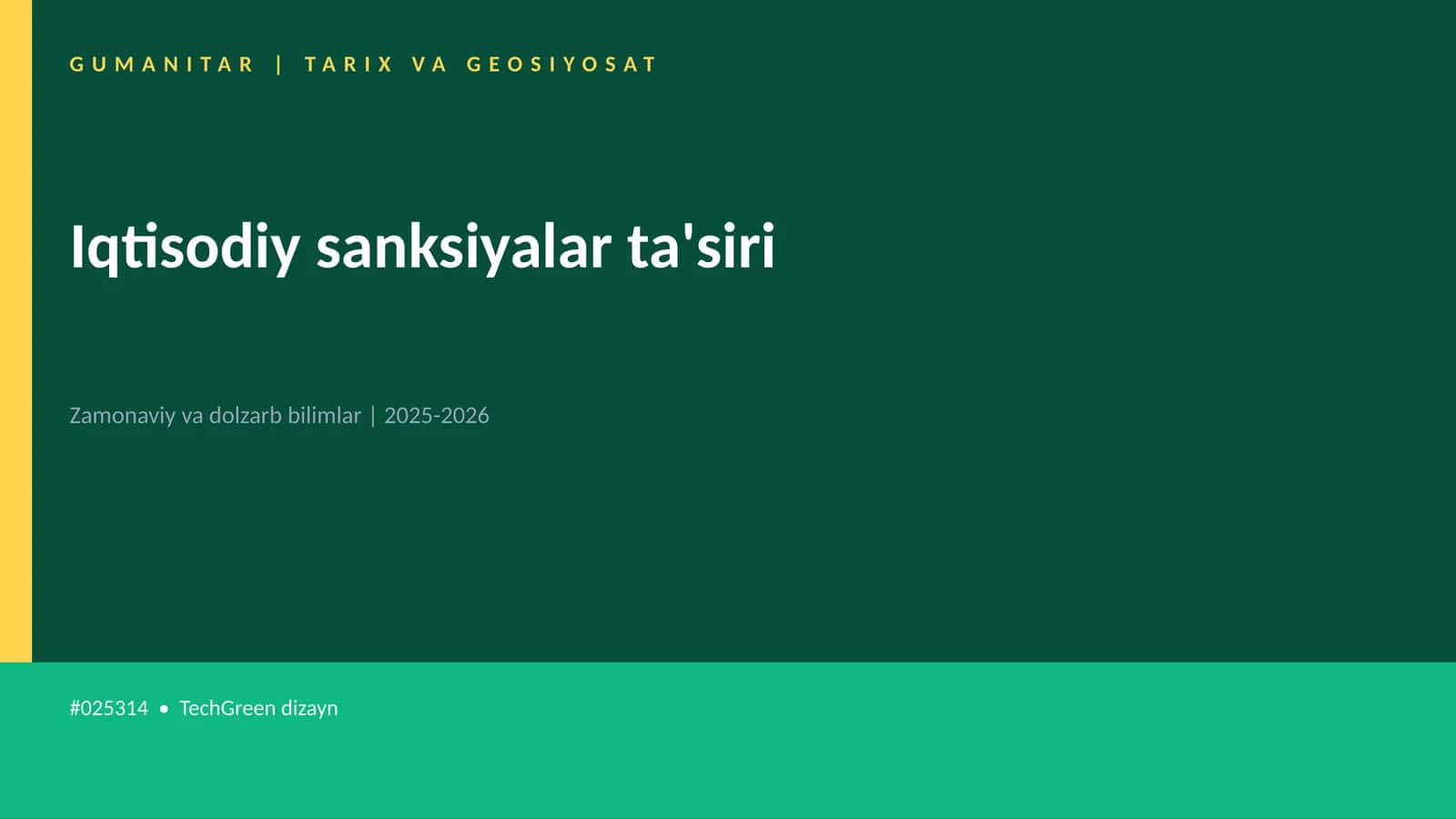 Iqtisodiy sanksiyalar ta'siri 1