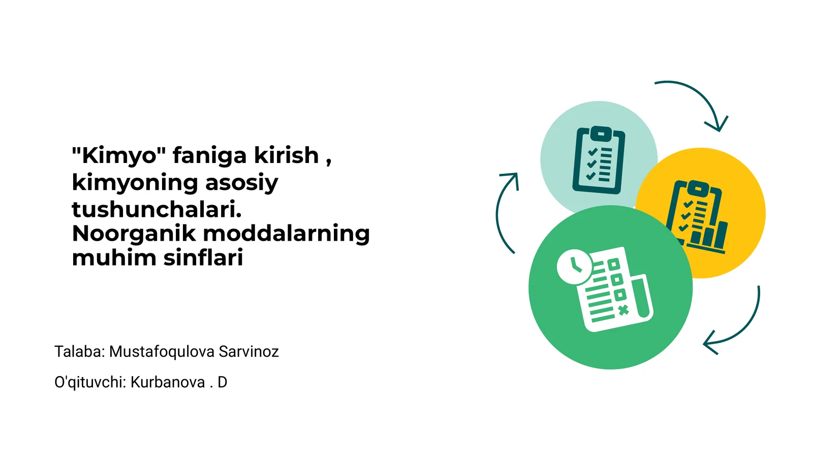 Kimyo faniga kirish 1