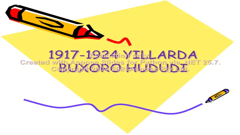 1917-1924 YILLARDA BUXORO HUDUDI 1