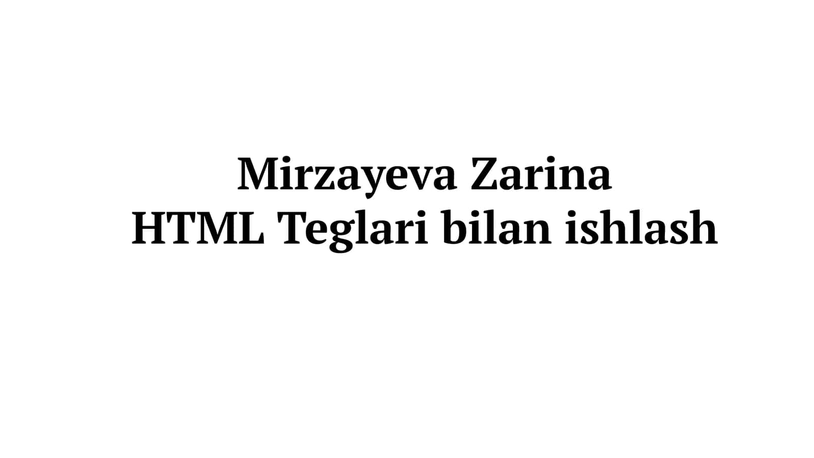 HTMLTeglaribilanishlash 1