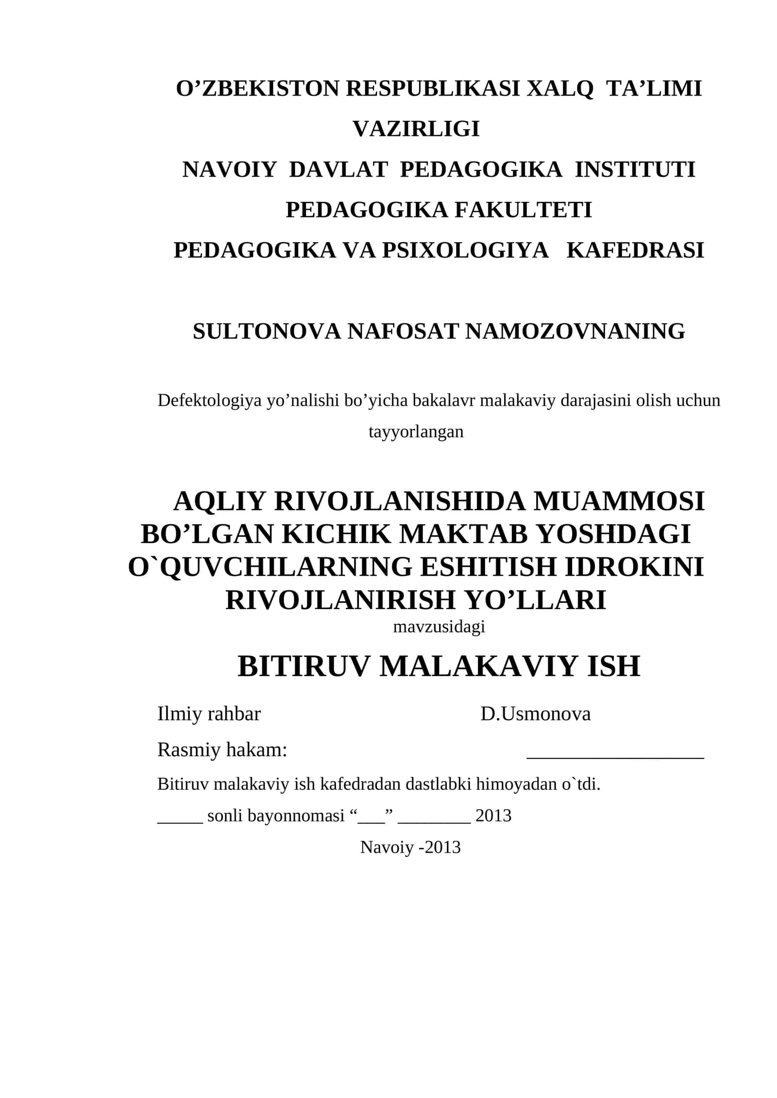 KICHIK MAKTAB YOSHDAGI O`QUVCHILARNING ESHITISH IDROKINI RIVOJLANIRISH YO’LLARI 1