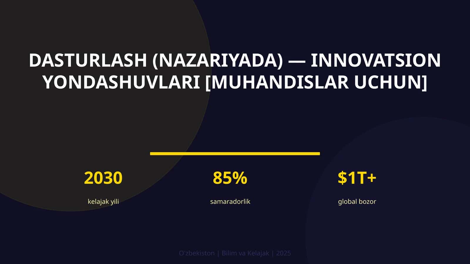 Dasturlash (nazariyada) — innovatsion yondashuvlari [muhandislar uchun] 1