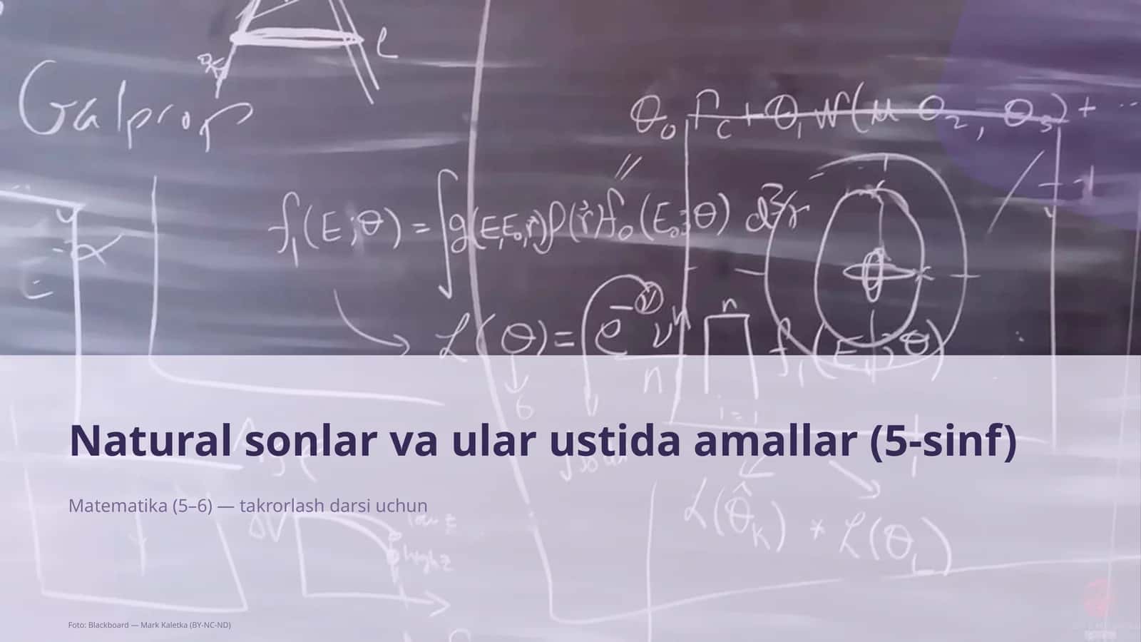Natural sonlar va ular ustida amallar (5-sinf) 1