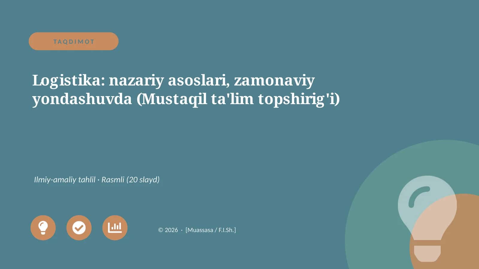 Logistika: nazariy asoslari, zamonaviy yondashuvda 1