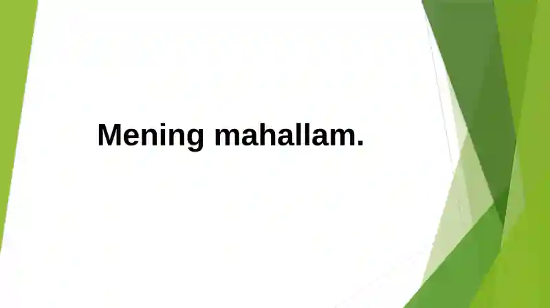 Mening mahallam