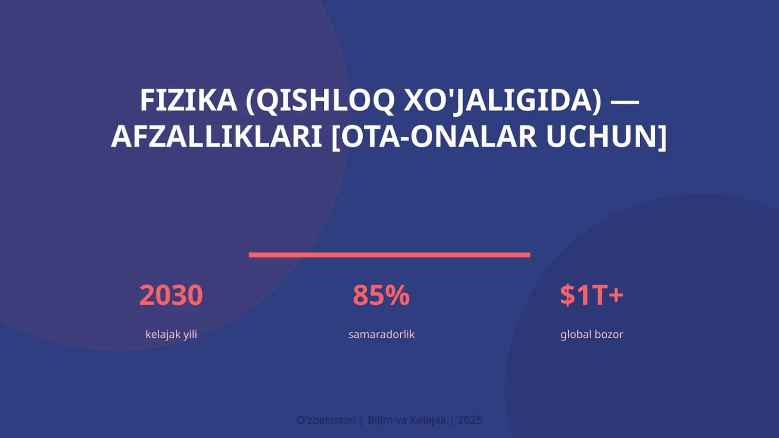 Fizika (qishloq xo'jaligida) — afzalliklari [ota-onalar uchun] 1