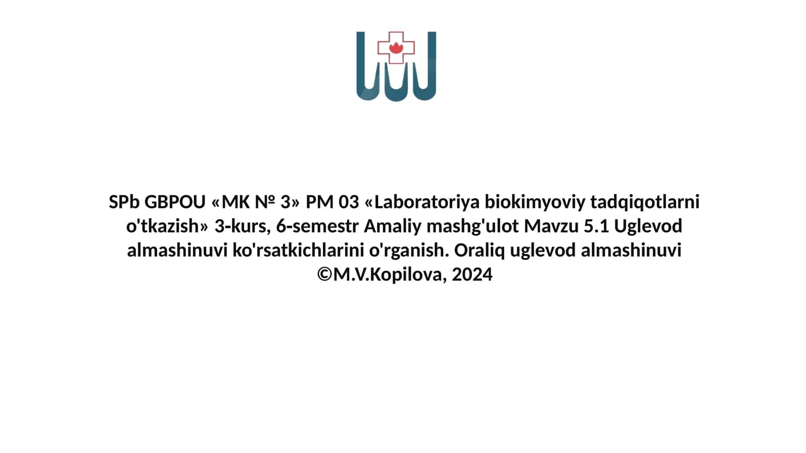 Uglevodlar almashinuvi biokimyosi 1