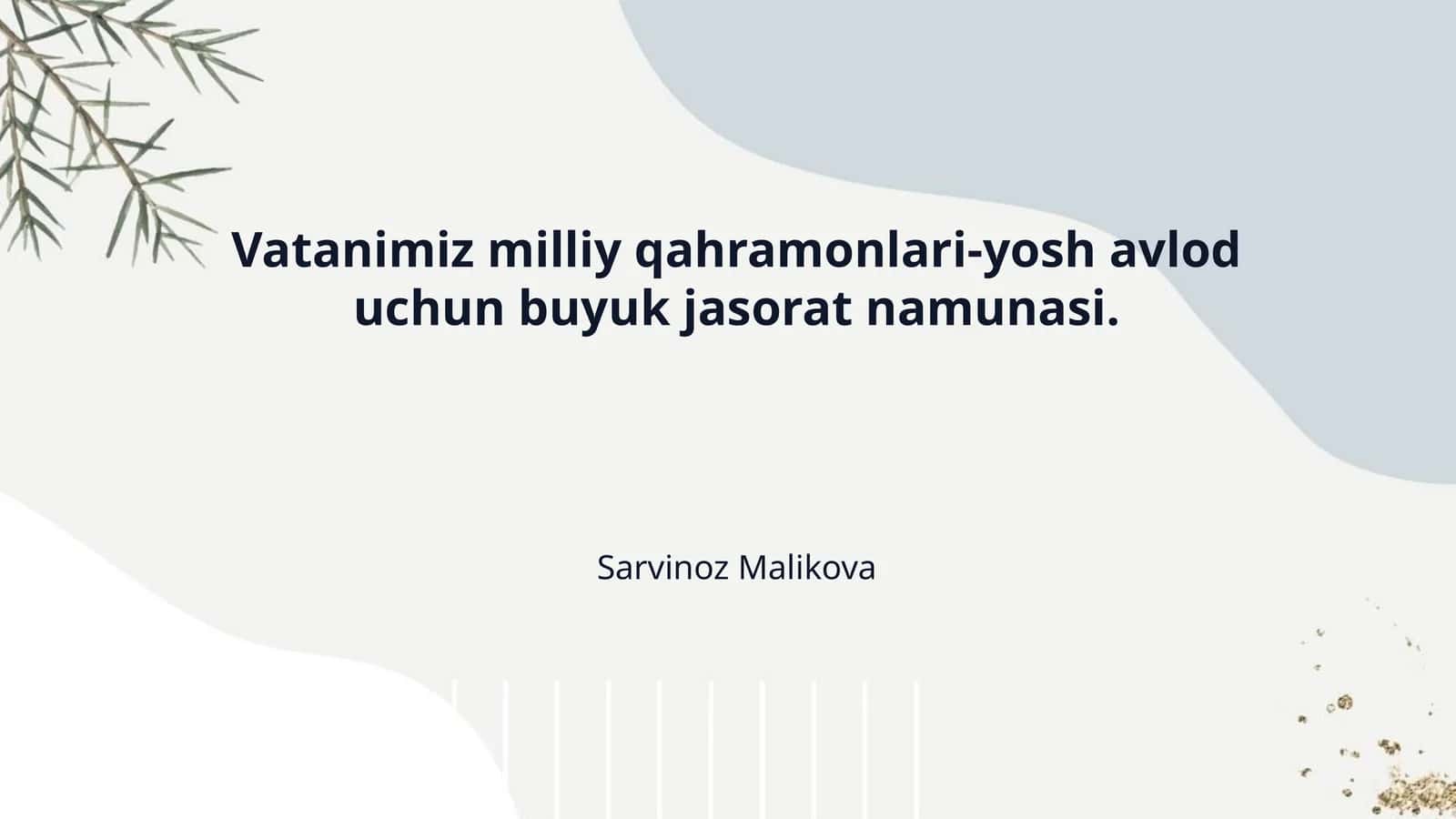 Vatanimiz milliy qahramonlari-yosh avlod uchun buyuk jasorat namunasi. 1