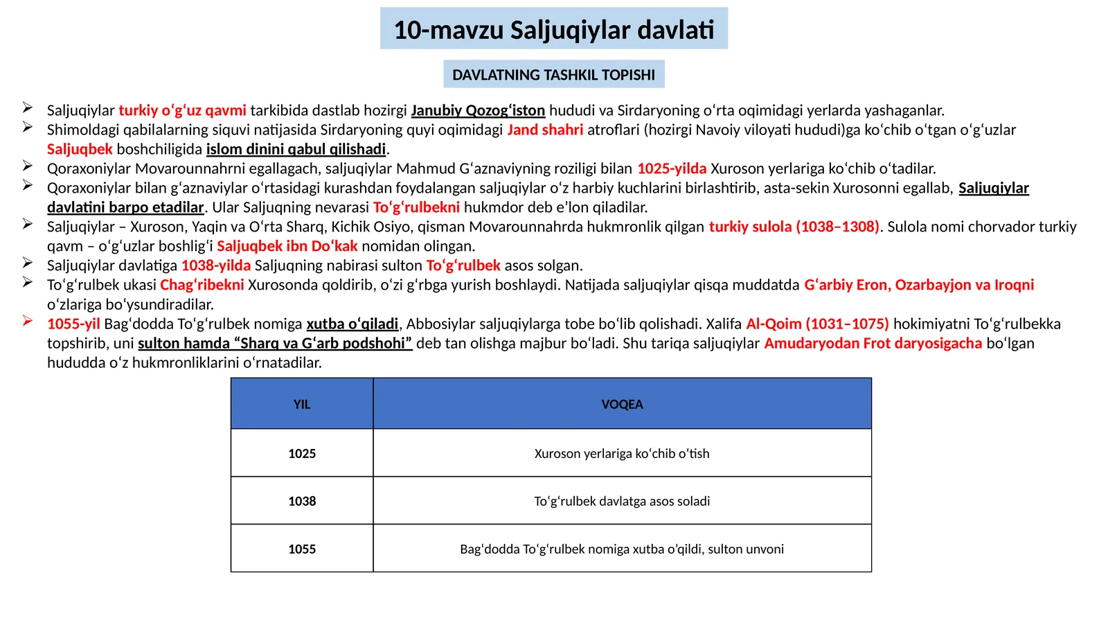 10-mavzu Saljuqiylar davlati 1