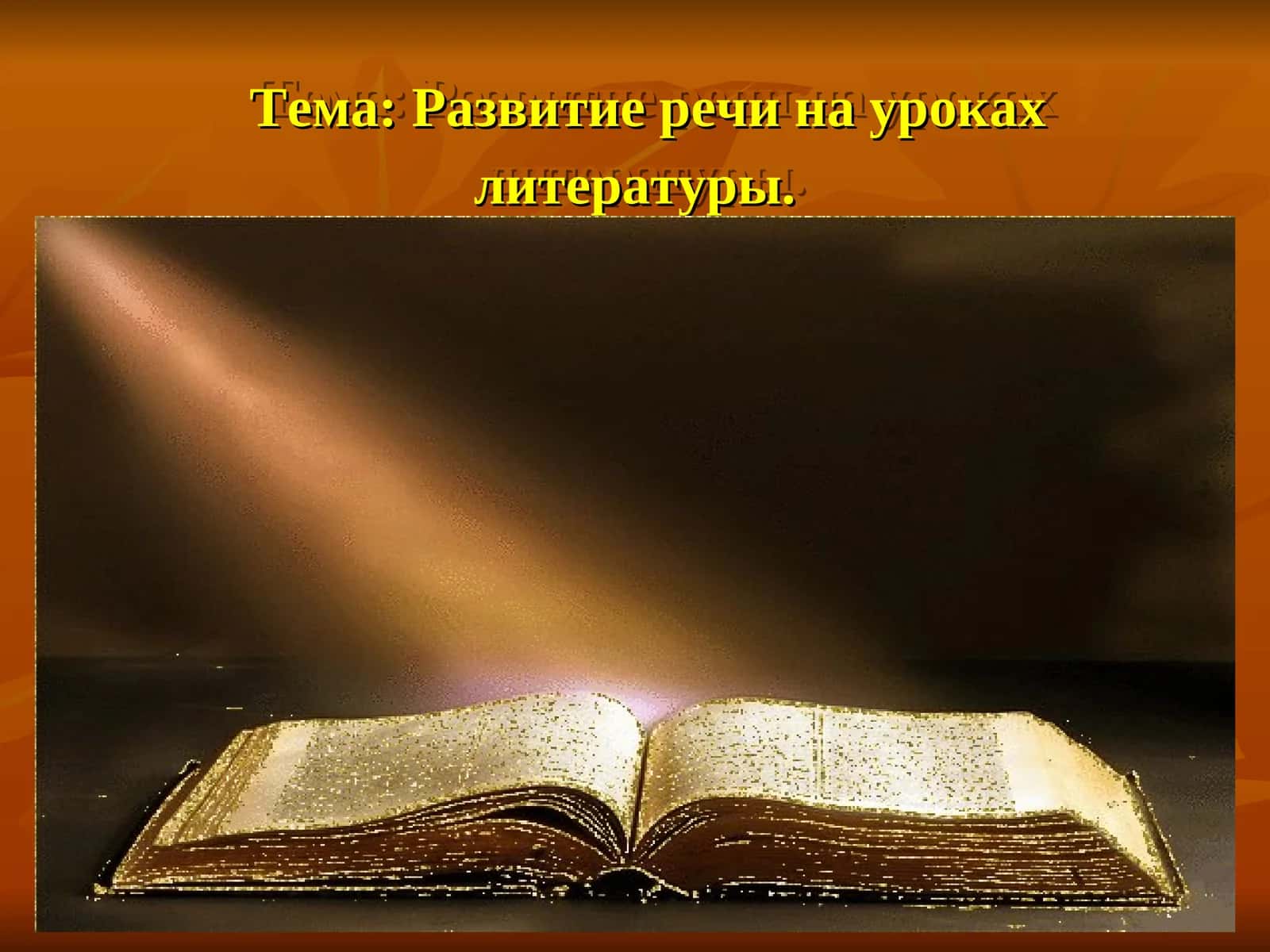 Развитие речи на уроках литературы 1