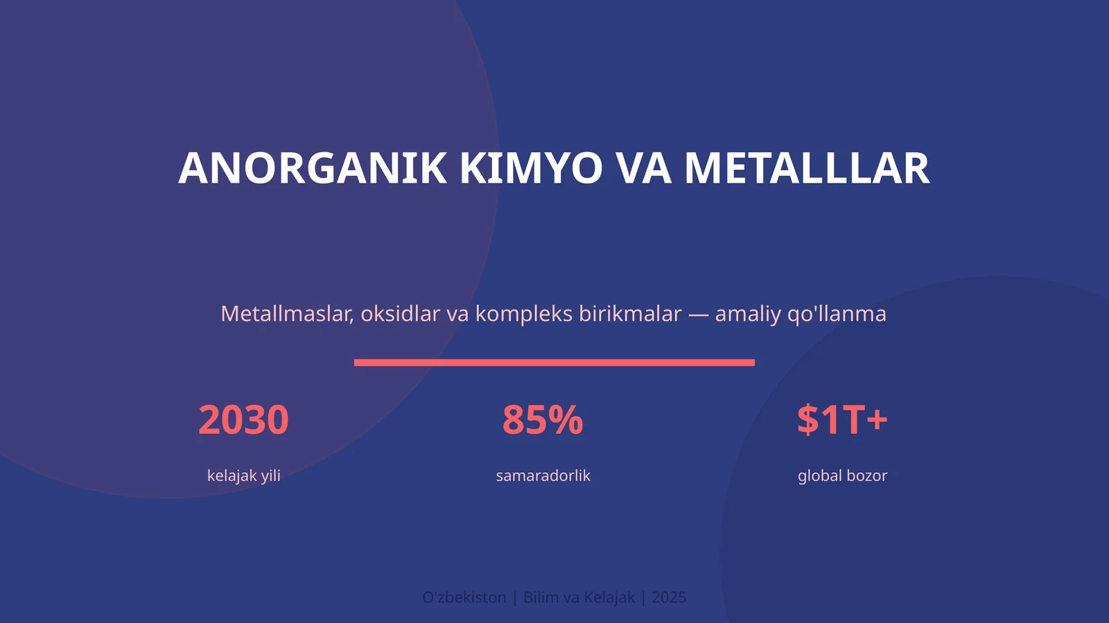 ANORGANIK KIMYO VA METALLLAR 1