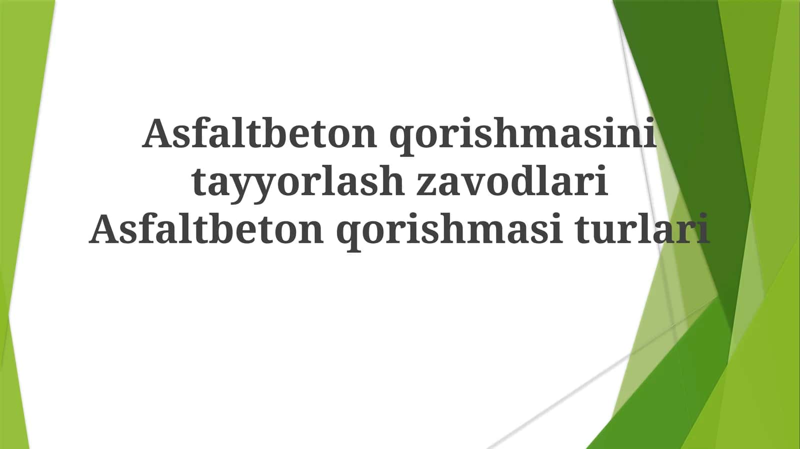 Asfalt beton qorishmasini tayyorlash zavodlari 1