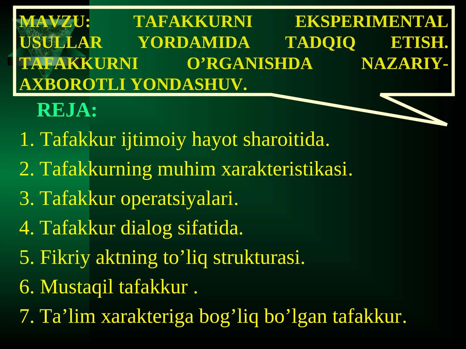 TAFAKKURNI EKSPERIMENTAL USULLAR YORDAMIDA TADQIQ ETISH 1