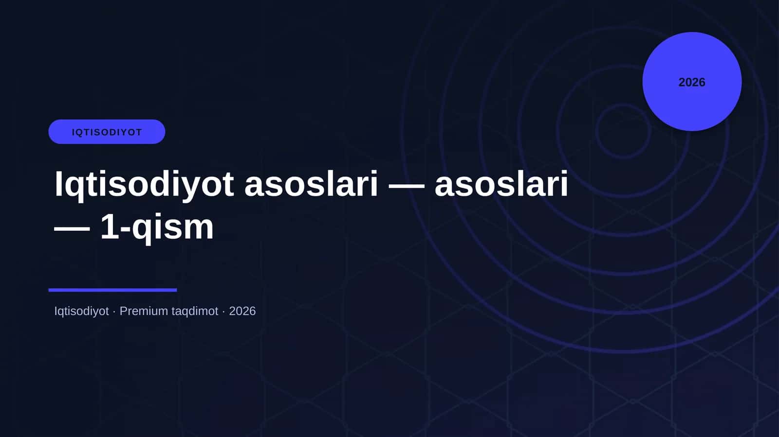 Iqtisodiyot asoslari — asoslari — 1-qism 1