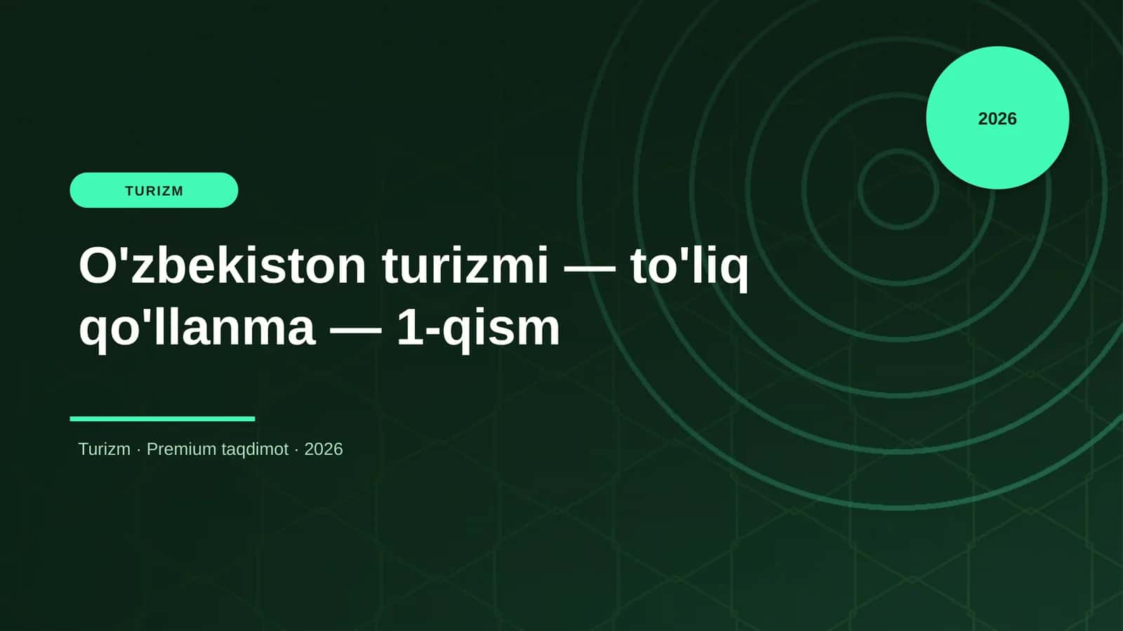 O'zbekiston turizmi — to'liq qo'llanma — 1-qism 1