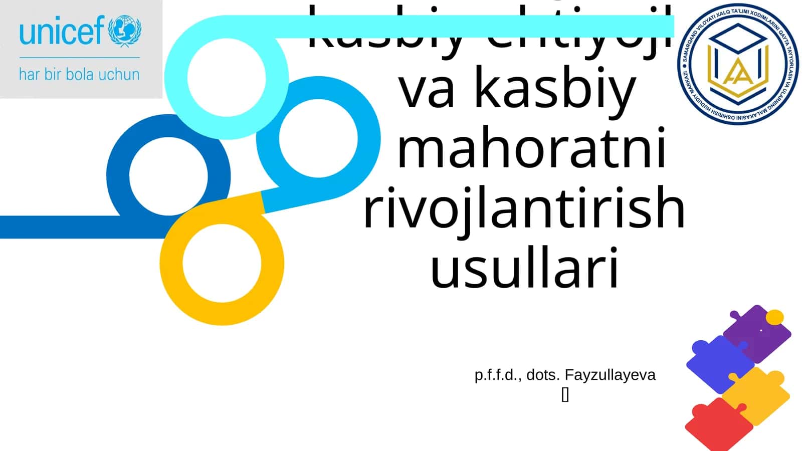 Boshlang‘ich sinfning kasbiy ehtiyojlari va kasbiy mahoratni rivojlantirish usullari 1
