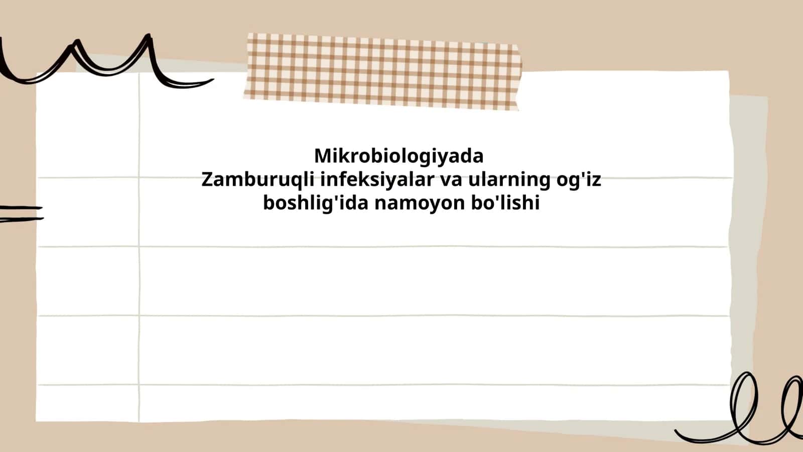 Zamburuqli infeksiyalar va ularning og'iz boshlig'ida namoyon bo'lishi 1