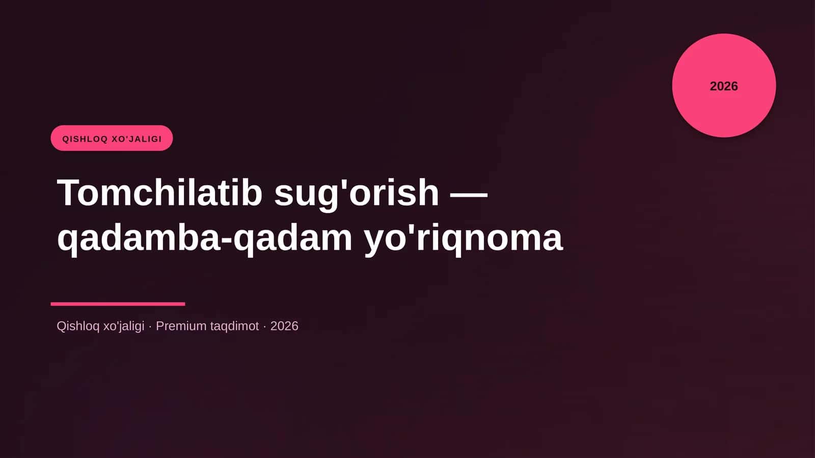 Tomchilatib sug'orish — qadamba-qadam yo'riqnoma 1