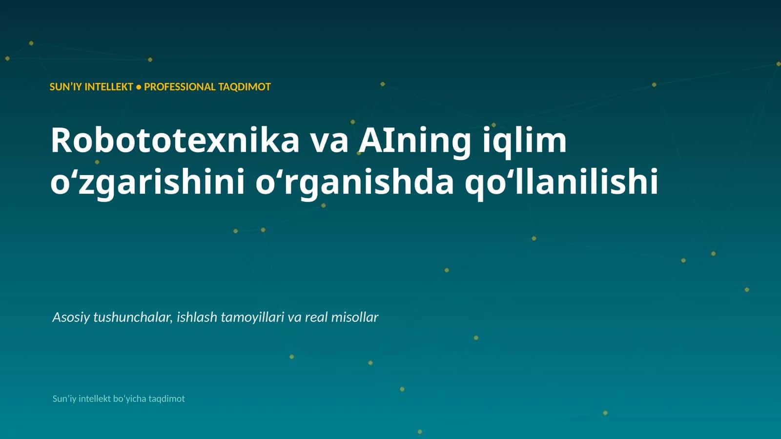 Robototexnika va AIning iqlim oʻzgarishini oʻrganish 1
